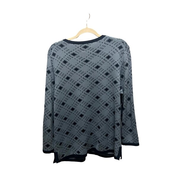 Pendleton Blue on Blue Silk Cardigan Button Down Cardigan Sweater - Picture 5 of 5